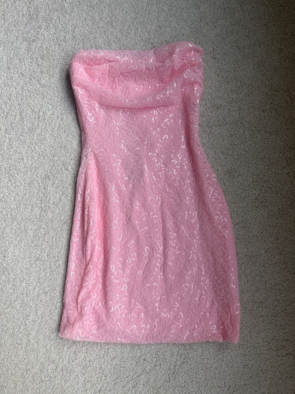 Windsor Blush Strapless Sequin Mini Dress